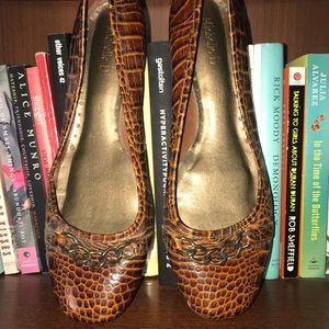 Crocodile Leather Flats